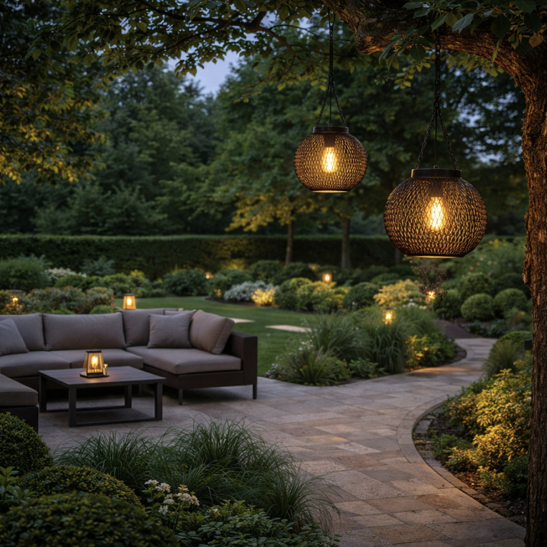 Solar Mesh Outdoor Lantern