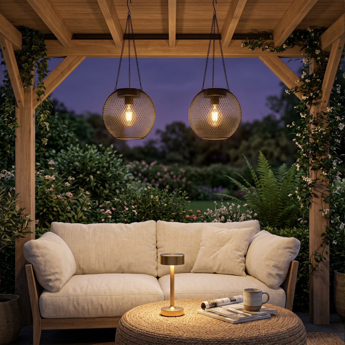 Solar Mesh Outdoor Lantern